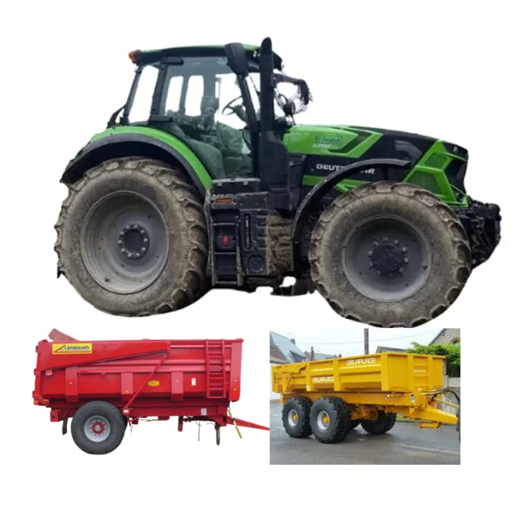 location tracteur + benne dans les Hauts de France