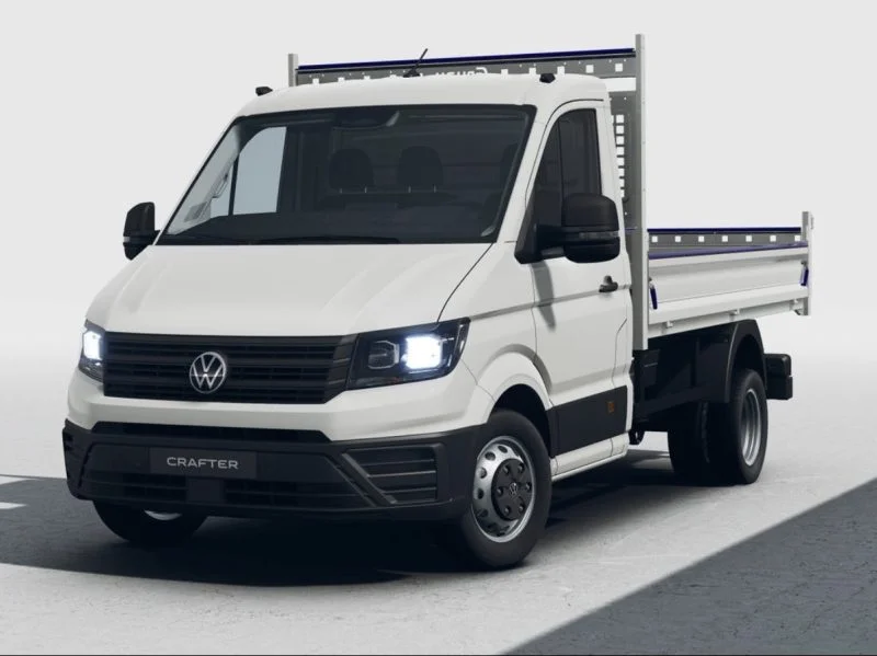 Camion benne Volkswagen Crafter blanc en location chez Teloc